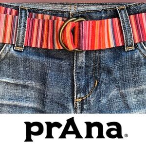 Prana Multicolor Striped Belt